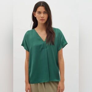 InWear Green V-Neck Women's Top